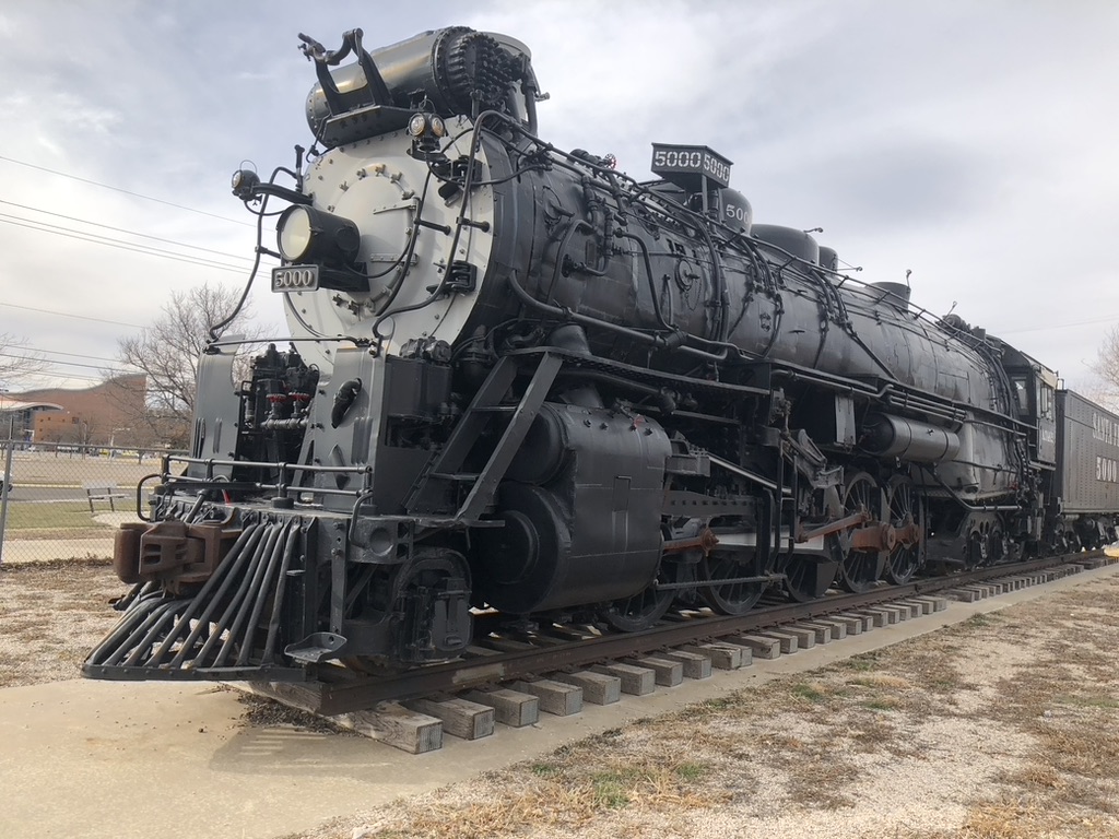 Santa Fe locomotive 5000, the Madame Queen, a 2-10-4 Texas type steam locomotive